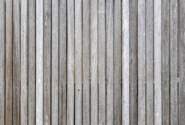 Close-up image of a wooden fence