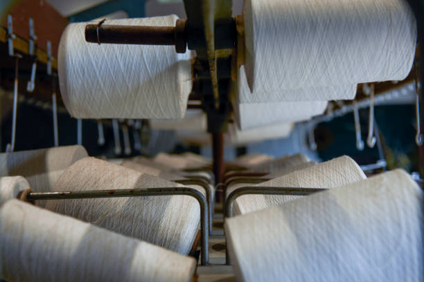 istock A row of bobbins on a cotton spinning machine 1487507738
