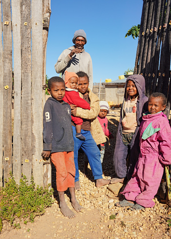 African children spend time at school with their teacher