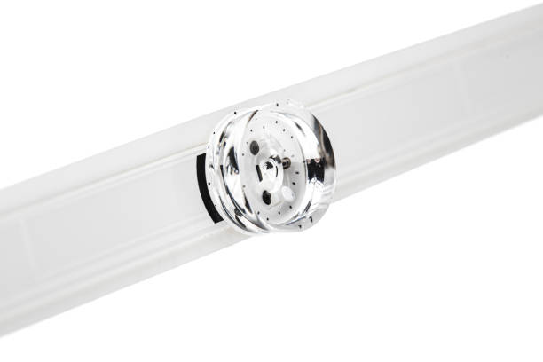 istock Close up LED light used as backlight of LED TV sets. Modern television backlighting technology parts. 1487512661