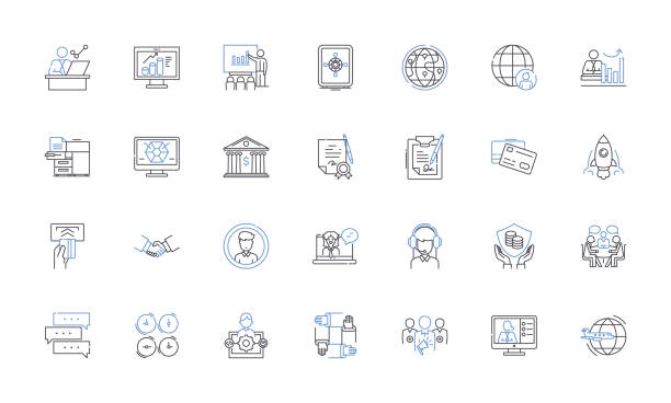 Organization headquarters line icons collection. Corporate, Location, Hierarchy, Structure, Building, Office, Management vector and linear illustration. Stratagem,Establishment,Arrangement outline signs set Organization headquarters outline icons collection. Corporate, Location, Hierarchy, Structure, Building, Office, Management vector and illustration concept set. Establishment,Arrangement linear signs and symbols coalition building stock illustrations