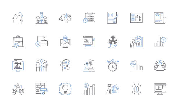 Operations optimization line icons collection. Efficiency, Streamlining, Productivity, Automation, Integration, Lean, Kaizen vector and linear illustration. Continuous Improvement,Real-time,Sync outline signs set Operations optimization outline icons collection. Efficiency, Streamlining, Productivity, Automation, Integration, Lean, Kaizen vector and illustration concept set. Real-time,Sync linear signs and symbols flexible adaptable stock illustrations
