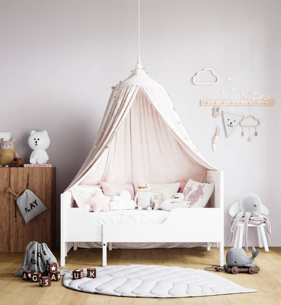 istock Interior Kids Room Wallpaper Mockup 1487516660