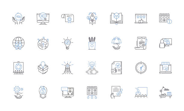 Market research line icons collection. Analysis, Statistics, Demographics, Survey, Quantitative, Qualitative, Segmentation vector and linear illustration. Focus group,Data,Insights outline signs set Market research outline icons collection. Analysis, Statistics, Demographics, Survey, Quantitative, Qualitative, Segmentation vector and illustration concept set. Data,Insights linear signs and symbols quantitative research stock illustrations