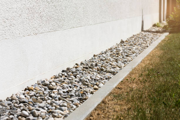 istock Drain Rainwater with Drainage Stones 1487524404