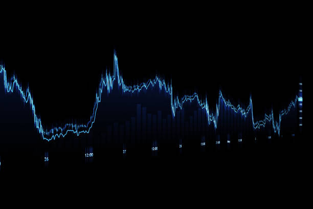 istock Blurred Bitcoin Stock trading background on monitor screen. 1487531034