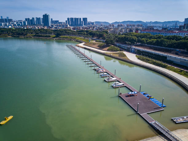 istock Riverside cruise terminal berth in the city 1487532038