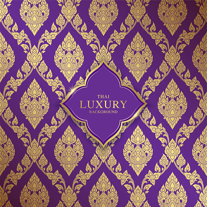 Gold asian art luxury banner, background pattern decoration for printing, flyers, poster, web, banner, brochure and card concept vector illustration