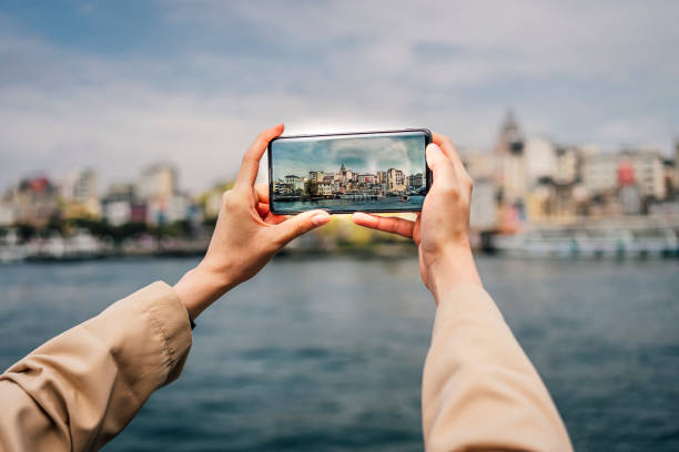 istock Woman taking photos in Istanbul 1487544287