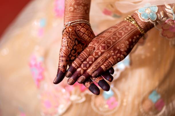 istock Woman's hands with intricate henna designs. 1487545281