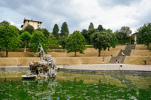 View of the inside of the Boboli Garden in Florence