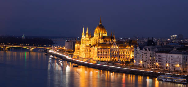 istock Hungarian Parliament Building  at late evening 1487555850