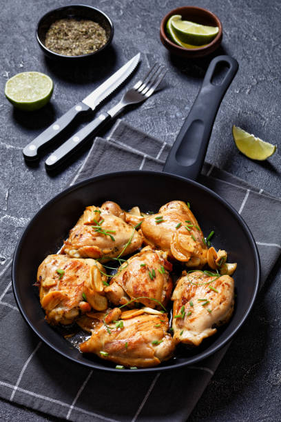 istock garlic rosemary thyme herbed fried chicken thighs 1487558486