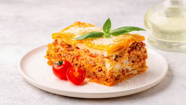 istock Traditional lasagna with bolognese sauce 1487560498