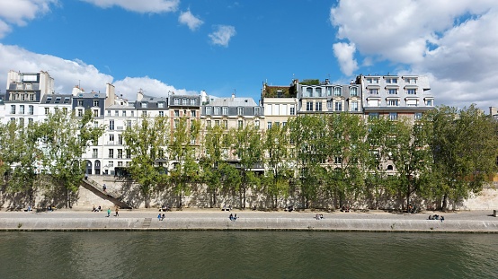 the banks of the Seine in Paris
