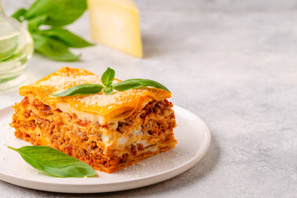 istock Traditional lasagna with bolognese sauce 1487565139