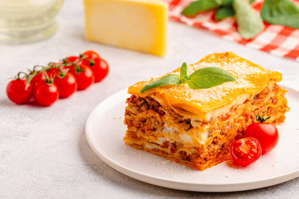 istock Traditional lasagna with bolognese sauce 1487565201