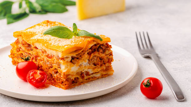istock Traditional lasagna with bolognese sauce 1487565204