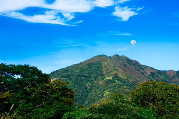 El Salvador volcano, Guazapa, located in inland El Salvador, under a cloudy sky.\n\nTaken in El Salvador, Central America
