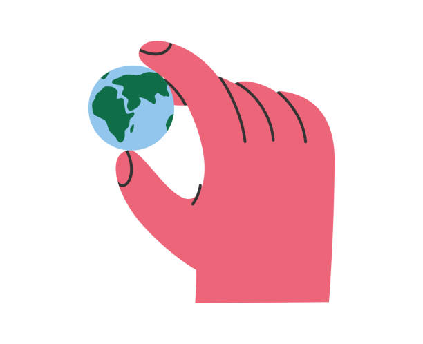 ilustrações de stock, clip art, desenhos animados e ícones de hand holding planet earth - ativista