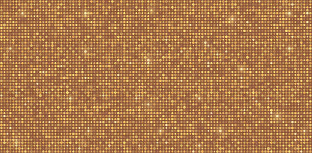 Seamless golden glitter background vector art illustration