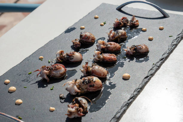 istock Grilled Little Squids Spanish Cuisine at Restaurant 1487572783