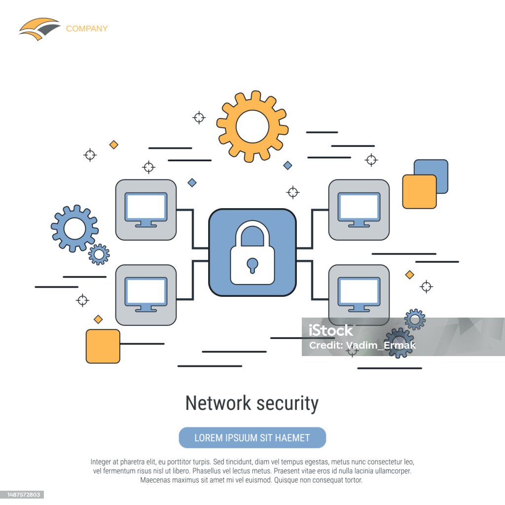 Network Security Vector Concept Stock Illustration - Download Image Now ...