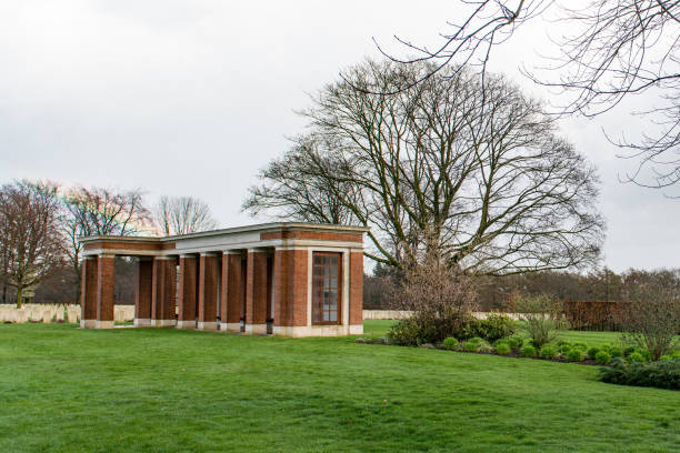 A monument/memorial dedicated to the Indian servicemen who fought in Flanders fields during the first world war.  Behind the monument is the Menin Gate.