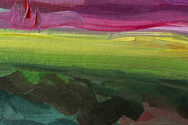 istock Abstract multicolored background oil painting. 1487580025