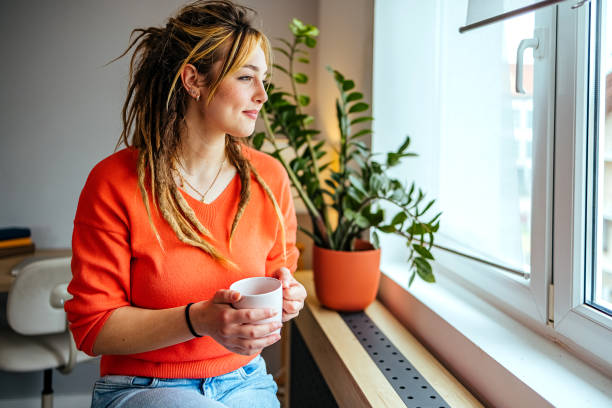 istock Enjoying in the morning with coffee 1487582173