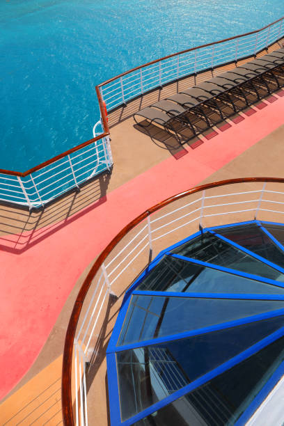 Deck chairs on a cruise ship in Puerto Rico.