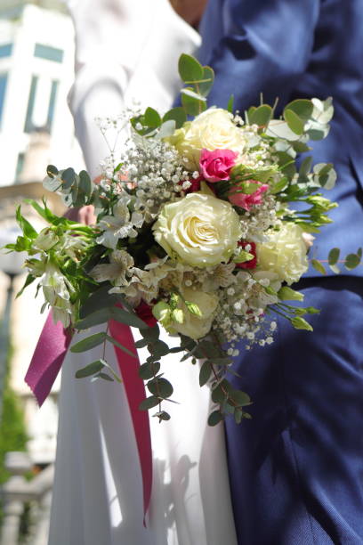 istock Couple hug on wedding day, romance ceremony 1487588197