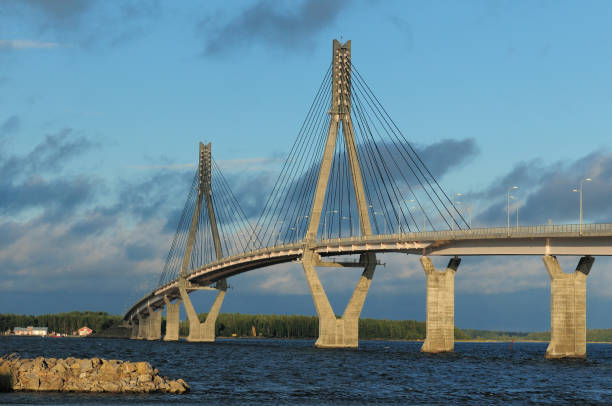 Replot Bridge On Kvarken Islands Finland On A Beautiful Sunny Summer Day With A Clear Blue Sky