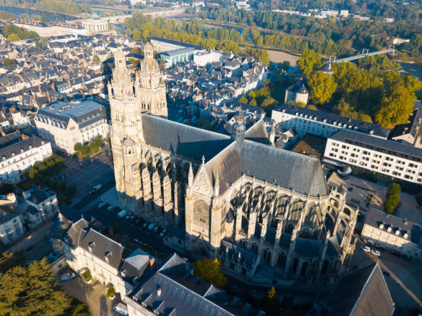 istock Aerial view on Tours Cathedral 1487595091