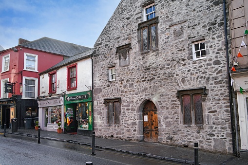 Kilkenny, Ireland - March 2023: Shee Alms House in Kilkenny, built in the 1500s and still in use