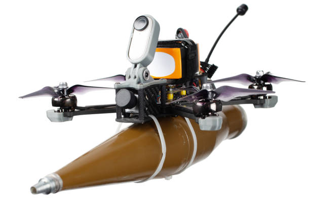 istock FPV drone with anti tank RPG warhead - lowcost loitering munition for modern war 1487610210