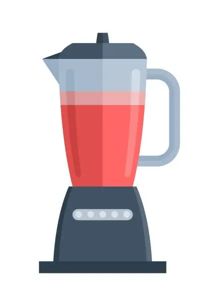 Vector illustration of Smoothie blender machine. Simple flat illustration.