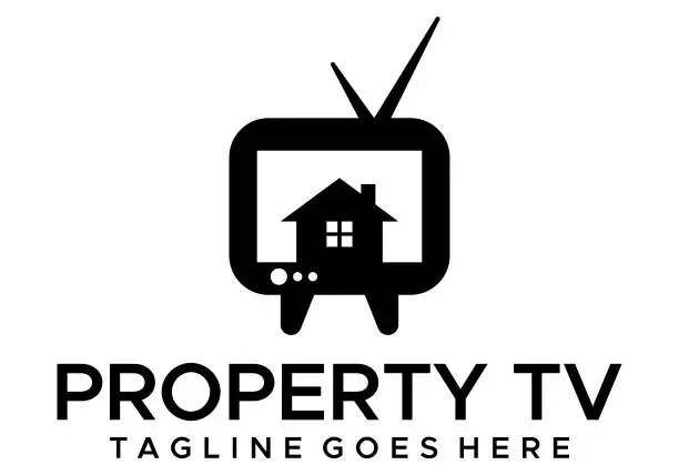 Vector illustration of Home property tv show   design