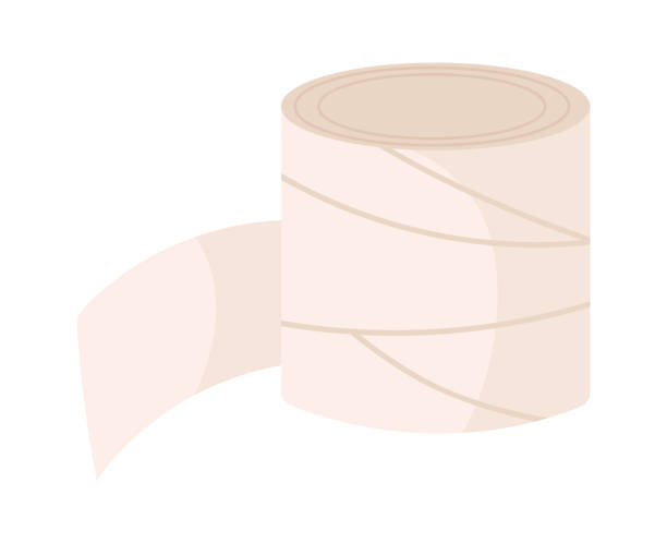 Roll Of Bandage Roll Of Bandage Vector Illustration gauze stock illustrations