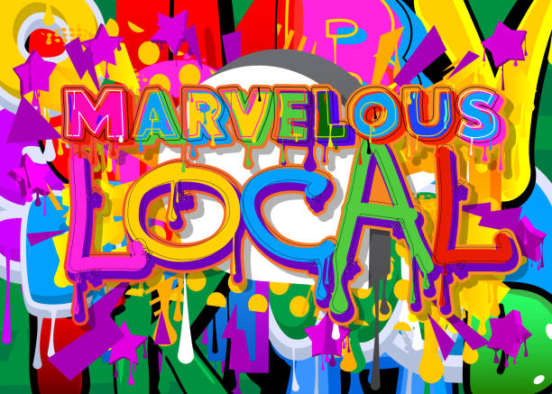 istock Marvelous Local. Graffiti tag. Abstract modern street art decoration performed in urban painting style. 1487631158