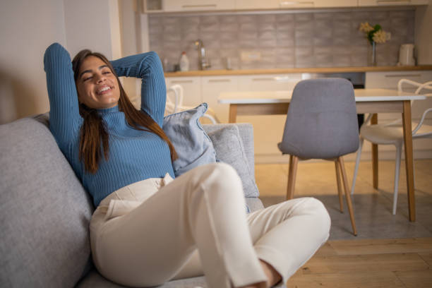 istock Beautiful woman relaxing 1487640714