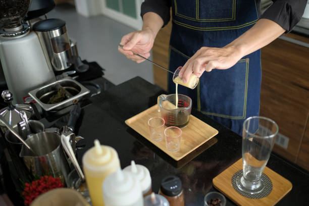 istock Barista is making drinks in the coffee shop. 1487645326