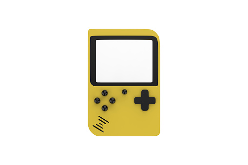 game console portable gaming device. isolated on a white background. 3d illustration