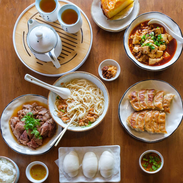 istock top view food chinese on the table 1487648703