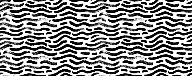 Seamless Horizontal Wave Pattern Stock Illustration - Download Image ...