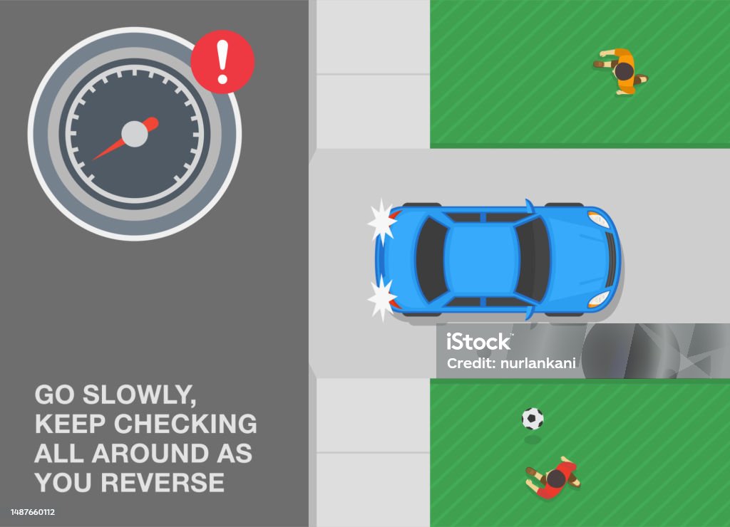 Car Reverse Rule Safe Driving Tips And Rules Go Slowly Keep Checking All Around As You ...