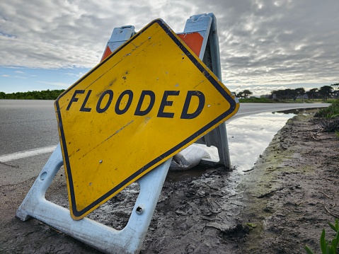 Flooded sign