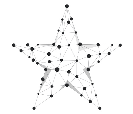 Star Wireframe Star Low Poly Wireframe Vector Sign Illusration Stock Illustration ...