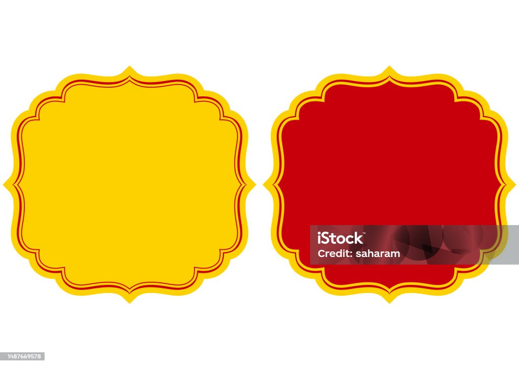Indian Style Decorative Frame Set Vector Data Stock Illustration ...
