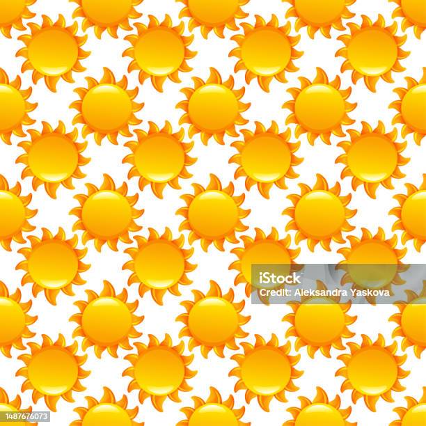Cartoon Sun Pattern Seamless Pattern With Cute Cartoon Sun Childrens Background For Fabric ...